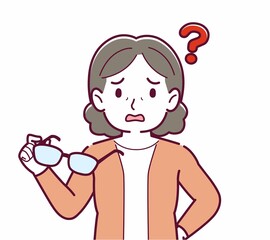 メガネを取った人