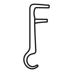 Blacksmith metal piece icon, outline style