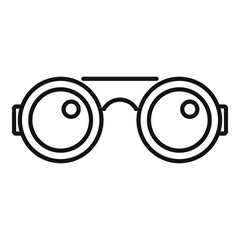 Blacksmith glasses icon, outline style