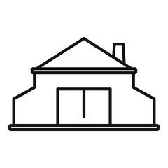 Blacksmith building icon, outline style