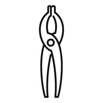black pliers tool outline clip art preview