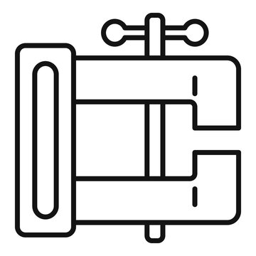 black clamp tool outline clip art preview