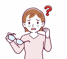 メガネを取った人