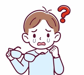 メガネを取った人