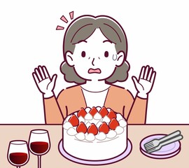 ケーキでお祝いする人