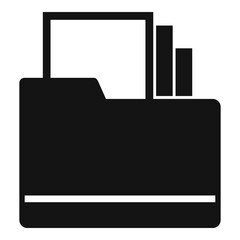 Space organization folder icon, simple style