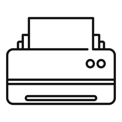 Space organization printer icon, outline style