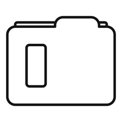 Carton folder icon, outline style
