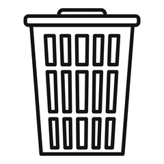 Garbage bin icon, outline style