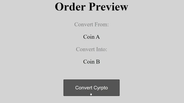 Mouse Cursor Slides Over And Clicks Convert Cryptocurrency on Web Page. Device Screen View of Cursor Clicking Changing Crypto Coin Online. Trading or Investment Viewpoint of Over The Internet Network 
