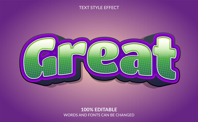Obraz premium Editable text effect Great text style