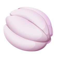 Mangosteen icon, cartoon style