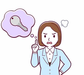 鍵の閉め忘れを注意する人