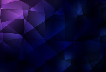 Dark Purple, Pink vector polygonal pattern.