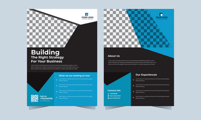Business brochure flyer design a4 template. Vector illustration