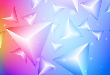 Obraz premium Light Blue, Red vector background with polygonal style.