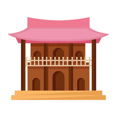 asian temple pink