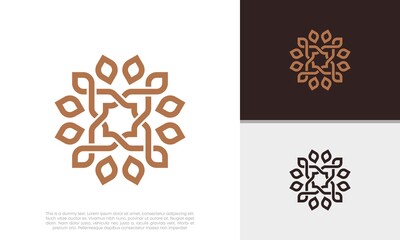 Ornament logo design. Motif symbol vector illustration.