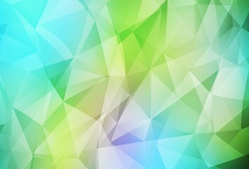 Light Blue, Yellow vector abstract polygonal background.