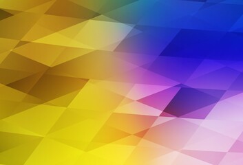 Dark Pink, Yellow vector template with rhombus.