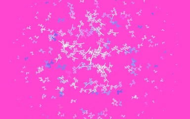 Light Blue, Red vector natural background with branches.