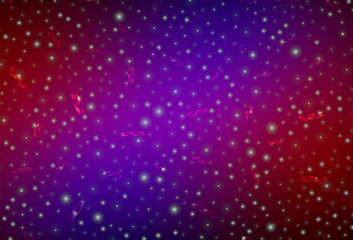 Dark Blue, Red vector backdrop in holiday style.