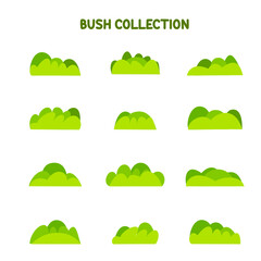set of green bush collection