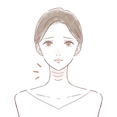 スキンケア　女性　首　シワ