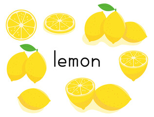 レモンのイラストのセット