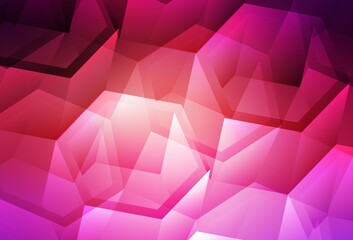 Light Pink, Yellow vector backdrop with hexagons.