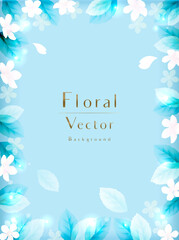 Elegant Spring Flowers Vector Background　モダンで上品な花のベクター背景　