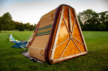 Hot Air Balloon Basket Before Flight