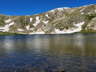 lake and mountains