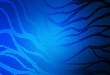 Dark BLUE vector texture with wry lines.