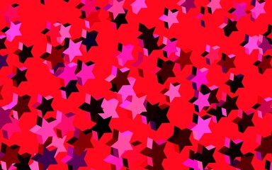 Dark Purple, Pink vector layout with bright stars.