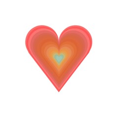 red heart isolated on white