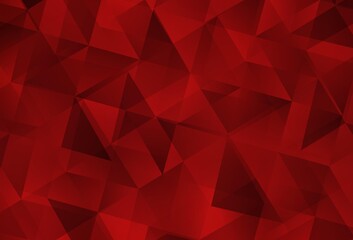 Light Red vector triangle mosaic texture.