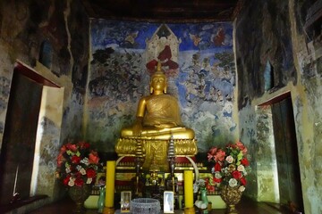 old buddha in thailand temple