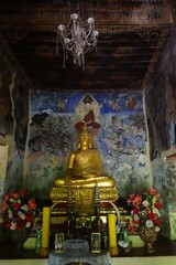 old buddha in thailand temple