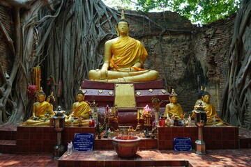 old buddha in thailand temple