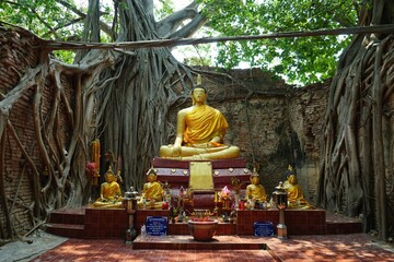 old buddha in thailand temple