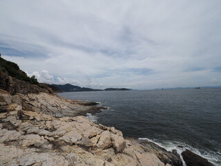 Scenic island outlet called Mount Johnston in Hong Kong.