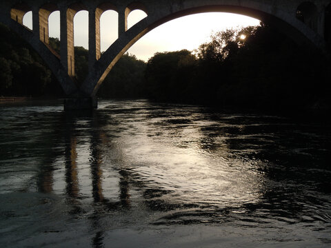 Pont-Butin bridge with Rh&Atilde;&acute;ne river