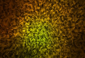 Dark Green, Yellow vector abstract polygonal background.