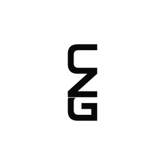 czg letter original monogram logo design