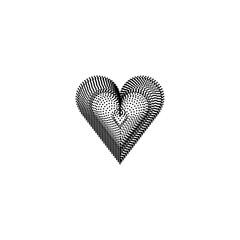 heart from a metal black and white 