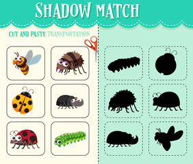 Shadow match game for kids