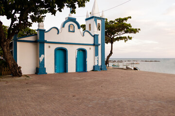 Catholic church by the sea, Praia do Forte in Bahia