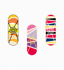 set of 3 fingerboard sticker deck for 98 x 32 mm spyder web