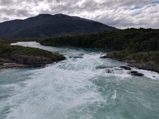 waterfall in the mountains